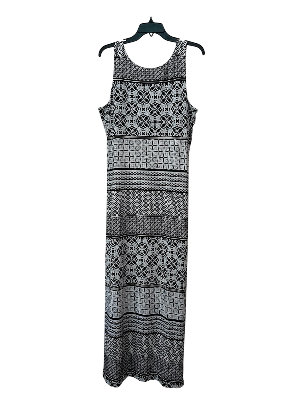 Tommy Bahama Black & White Geometric Print Maxi Dress